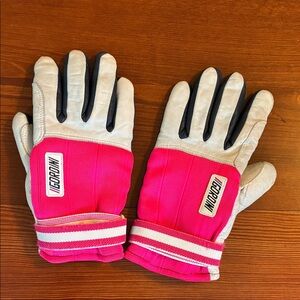 Gordini Pink & White Women’s Leather Ski Gloves
